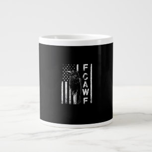 Grappige kraai met vlag van de VS Grote Koffiekop