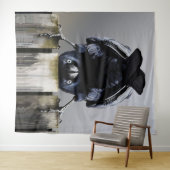Grappige Kraai Muurkunst – Ondersteboven Vogel  Wandkleed (In Situ (horizontaal))