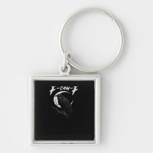 Grappige Kraai Retro Klassieke Stijl Sleutelhanger (Voorkant)