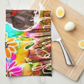 Grappige Kraaien En Bloemen Oh Crap Keuken Handdoe Theedoek (Quarter Fold)