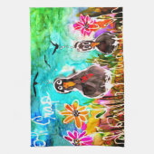 Grappige Kraaien En Bloemen Oh Crap Keuken Handdoe Theedoek (Verticaal)