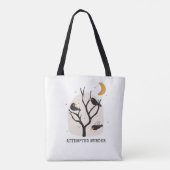 Grappige kraaien Poging Moord Halloween Gothic sch Tote Bag (Achterkant)