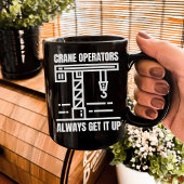 Grappige kraanmachinist | Humor bouwplaats Koffiemok