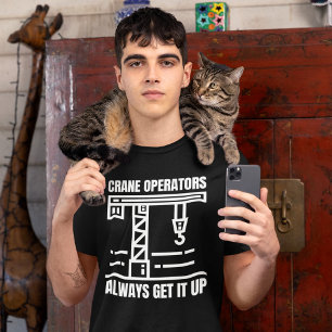 Grappige kraanmachinist, Humor van de bouwbaanplaa T-shirt