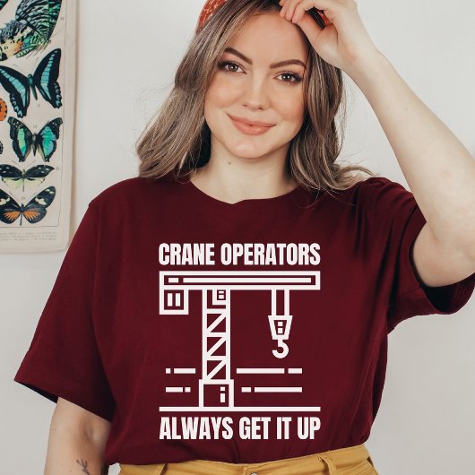 Grappige kraanmachinist, Humor van de bouwbaanplaa T-shirt