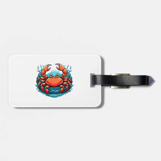 grappige-krab bagagelabel (Achterkant horizontaal)