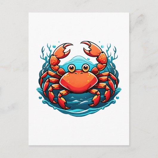 grappige-krab briefkaart (Voorkant)