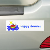 grappige krab Bumpersticker (Op auto)