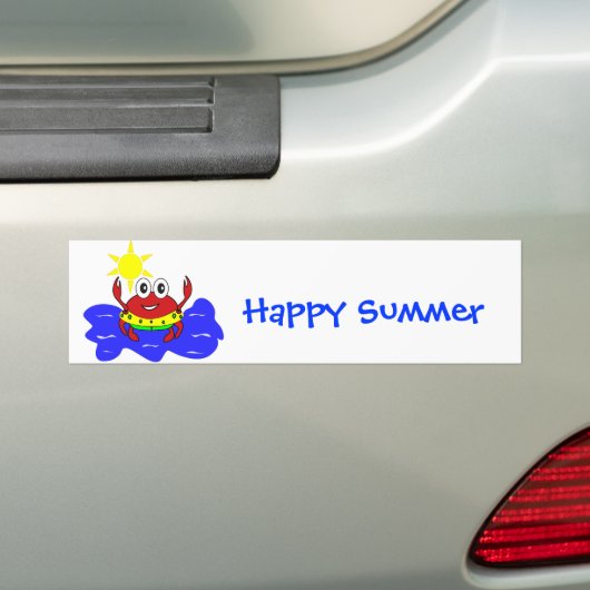 grappige krab Bumpersticker (Op auto)