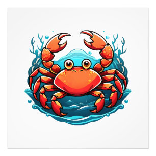 grappige-krab foto afdruk