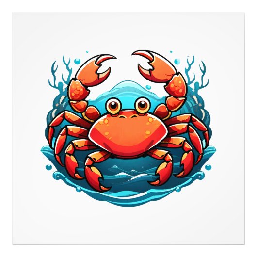 grappige-krab foto afdruk (Voorkant)