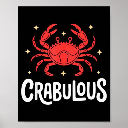 Grappige Krab Kunst Voor Mannen Vrouwen Kinderen K Poster (Voorkant)