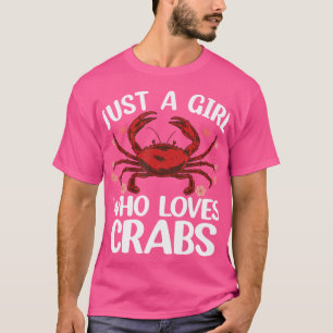 Grappige krab ontwerp voor meisjes Kinder vrouwen T-shirt