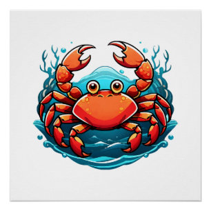grappige-krab perfect poster