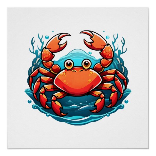grappige-krab perfect poster (Voorkant)