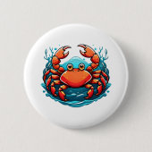 grappige-krab ronde button 5,7 cm (Voorkant)