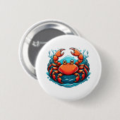 grappige-krab ronde button 5,7 cm (Voorkant /achterkant)