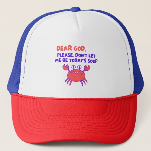 Grappige Krab Soep Cup Trucker Pet (Voorkant)