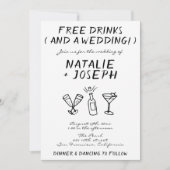 Grappige krabbel hand getekend geschreven unieke b kaart (Voorkant)