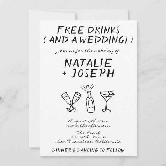 Grappige krabbel hand getekend geschreven unieke b kaart (Voorkant)