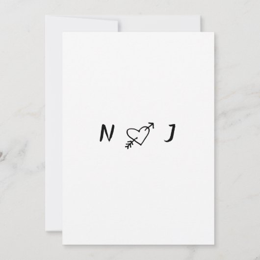 Grappige krabbel hand getekend geschreven unieke b kaart (Achterkant)