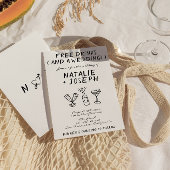 Grappige krabbel hand getekend geschreven unieke b kaart