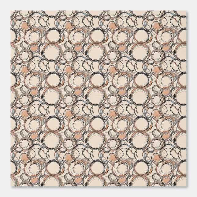 Grappige krabbelcirkels: een speels patroon behang (Voorkant)