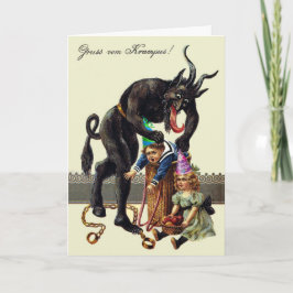 Grappige Krampus Kerstmis Verjaardag Custom Text Kaart