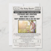 Grappige  krant Foto 2e Baby Sprinkle Kaart (Voorkant)