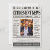 Grappige krant foto pensioneringsfeest voor mannen kaart (Voorkant)