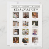 Grappige krant kerstkaart wat een jaar (Achterkant)