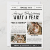 Grappige krant kerstkaart wat een jaar (Voorkant)