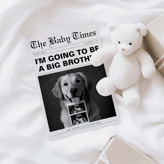 Grappige krant Pet Zwangerschap Aankondiging