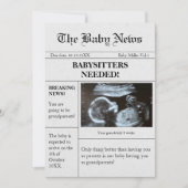 Grappige krant zwangerschapsaankondiging voor oude kaart (Voorkant)