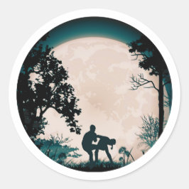 Grappige Krav Maga Groin Kick Volle Maan Sticker B