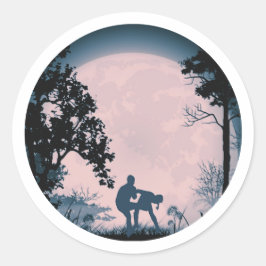 Grappige Krav Maga Groin Kick Volle Maan Sticker R