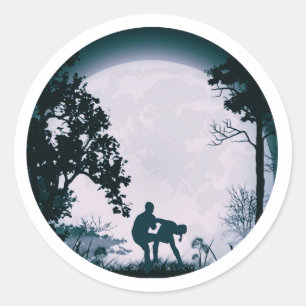 Grappige Krav Maga Martial Arts Volle Maan Sticker