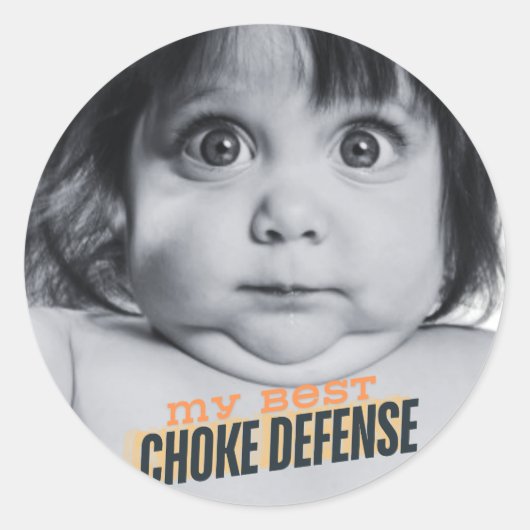 Grappige Krav Maga Mijn Beste Choke Defense Sticke Ronde Sticker (Voorkant)
