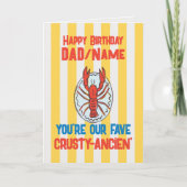 Grappige Kreeft Amalfi Gele Streep Foto Verjaardag Kaart (Voorkant)