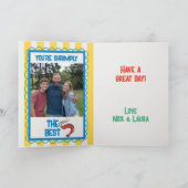 Grappige Kreeft Amalfi Gele Streep Foto Verjaardag Kaart (Binnen)