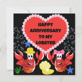 Grappige kreeft Jubileum Kaart voor hem en haar