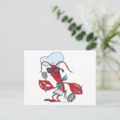 grappige kreeft koken kok briefkaart (Staand voorkant)
