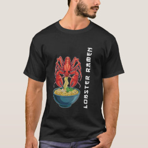 Grappige kreeft Lobstah eet Ramen Noedels Japans T-shirt