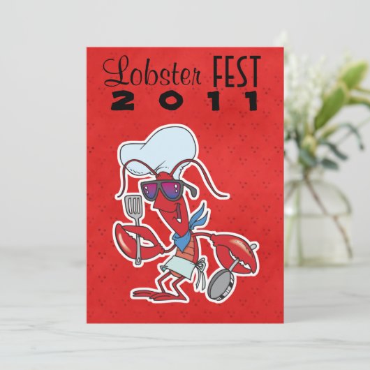 grappige kreeftenkoorts kaart (Staand voorkant)