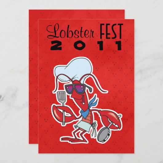 grappige kreeftenkoorts kaart (Voorkant / Achterkant)