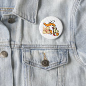 grappige kreupele eend cartoon ronde button 5,7 cm (In situ)