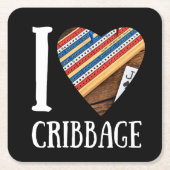 Grappige kribbage kartonnen onderzetters (Voorkant)