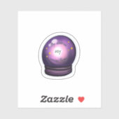 Grappige Kristallen Bol Sticker (Vel)