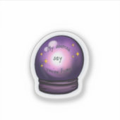 Grappige Kristallen Bol Sticker (Voorkant)