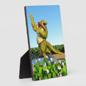 Grappige Krokodil Champagnetuinfeest Kunst Fotoplaat (Zijkant)